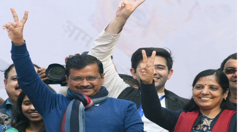 Delhi Election Results 2020 : दिल्ली विधान सभा चुनाव आम आदमी पार्टी ने पाया बहुमत ,लगातार तीसरी बार मुख्यमंत्री बनेगे केजरीवाल